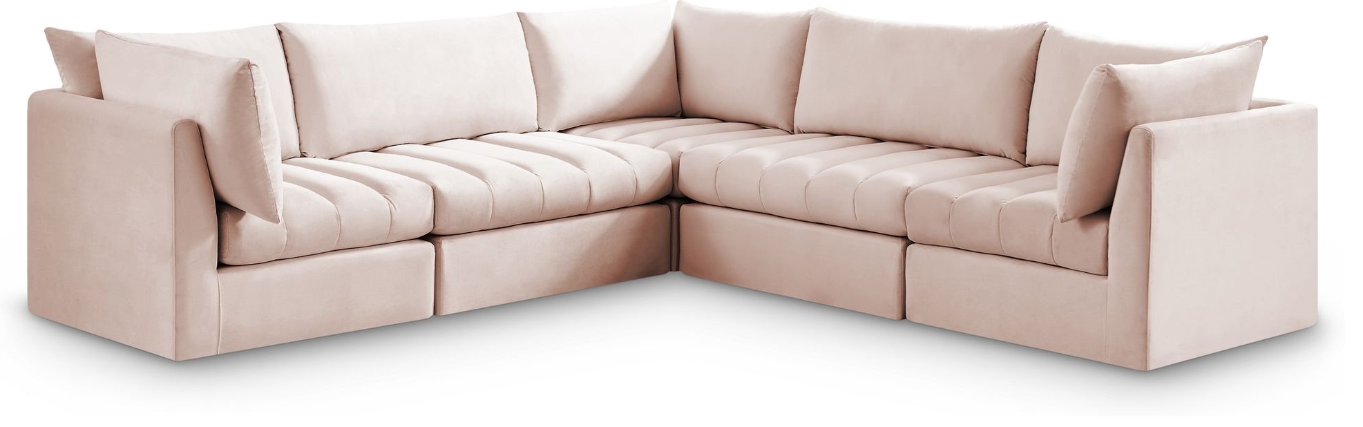Jacob 103" 5-Piece Velvet Modular Sectional