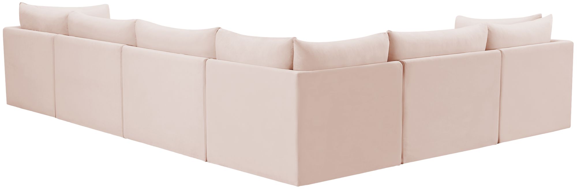 Jacob 140" 6-Piece Velvet Modular Sectional