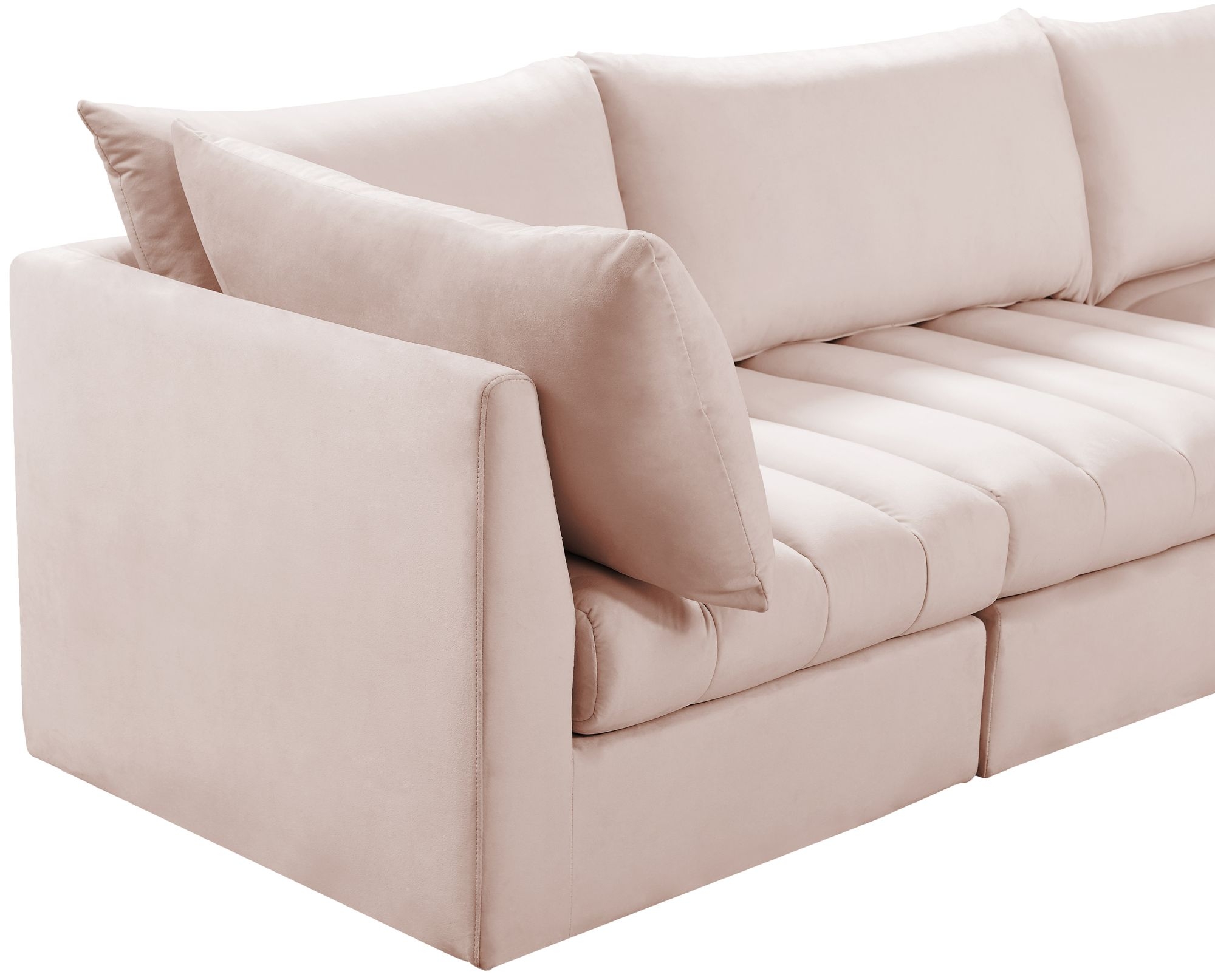Jacob 140" 6-Piece Velvet Modular Sectional