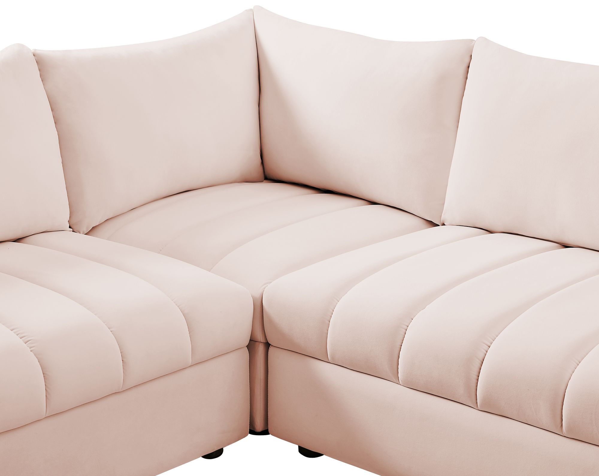 Jacob 140" 8-Piece Velvet Modular U-Shape Sectional