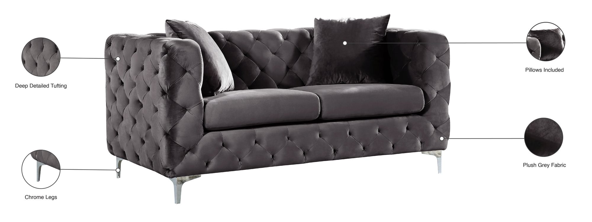 Scarlett Velvet Loveseat