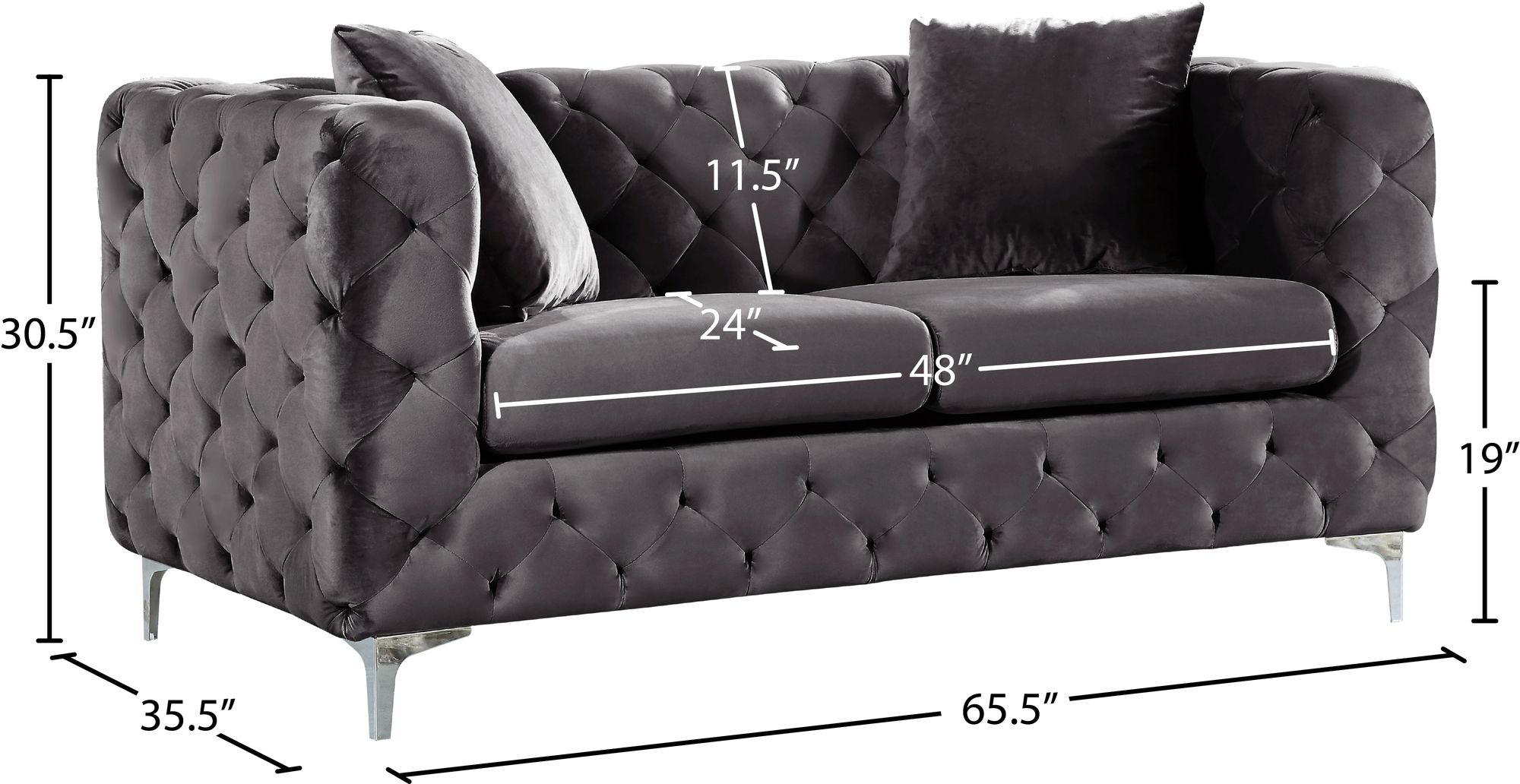 Scarlett Velvet Loveseat
