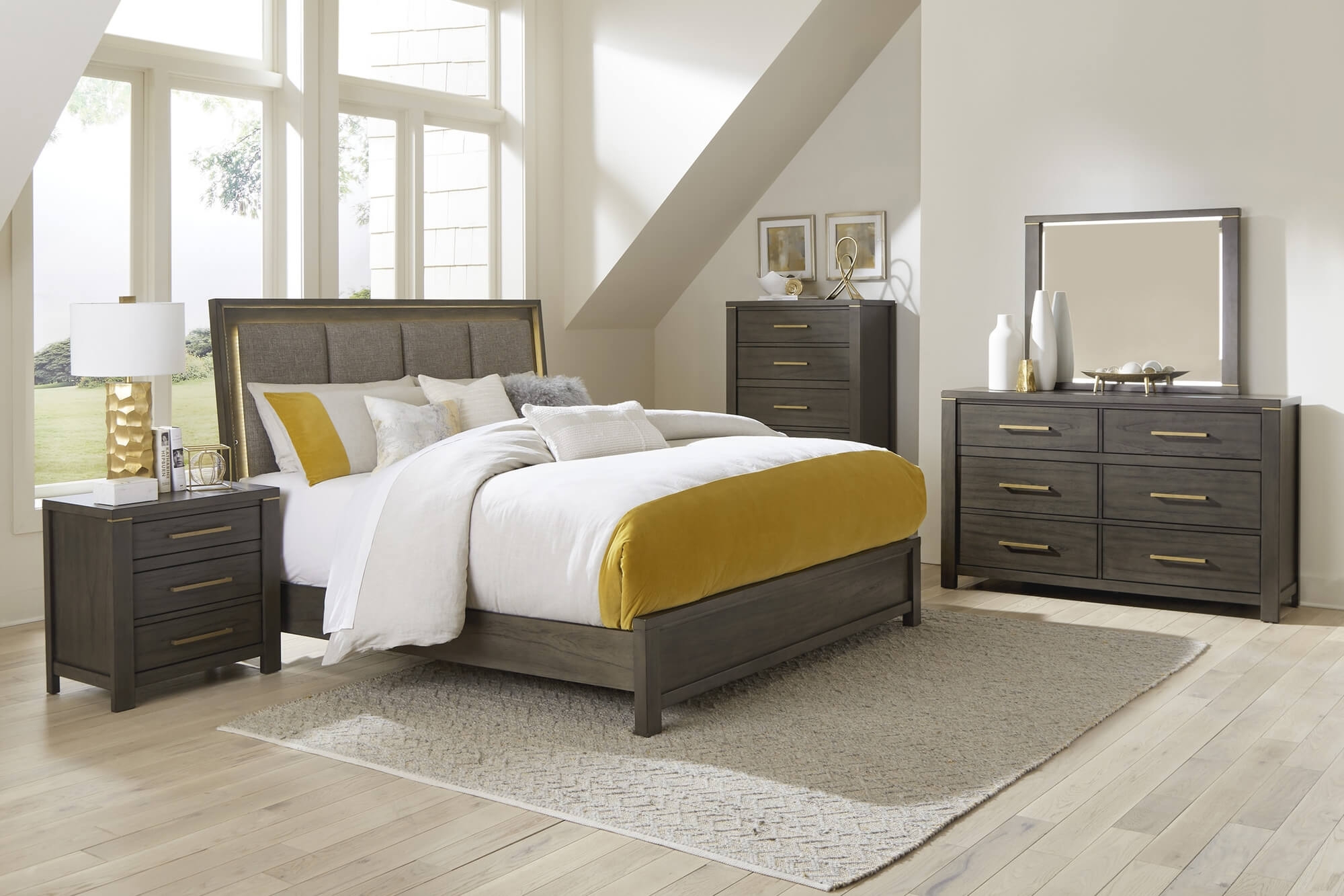 Scarlett King Size Bed w/ USB Ports & LED Lighting