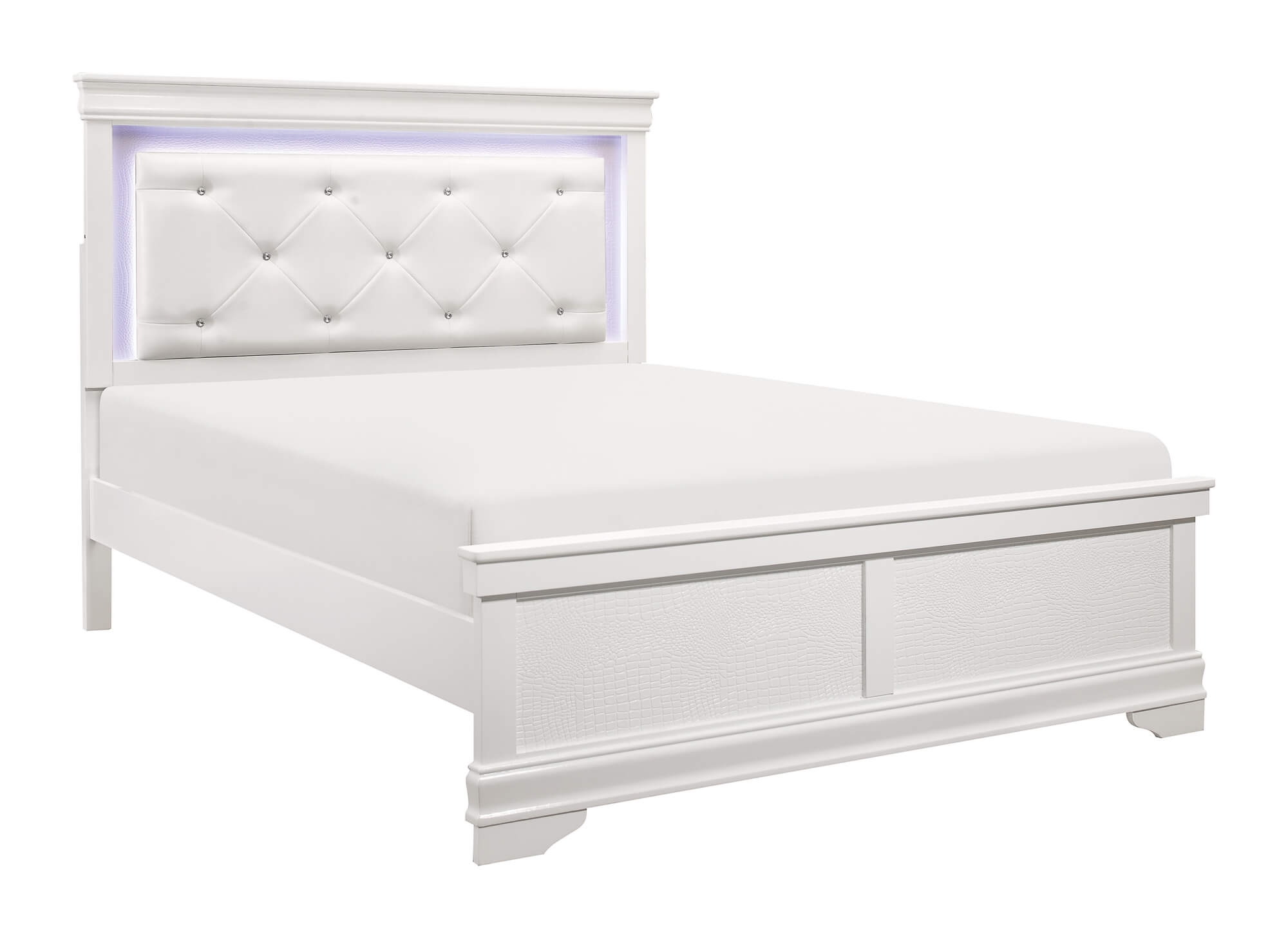Lana Tufted Leatherette Bedroom Set with LED Lighting
