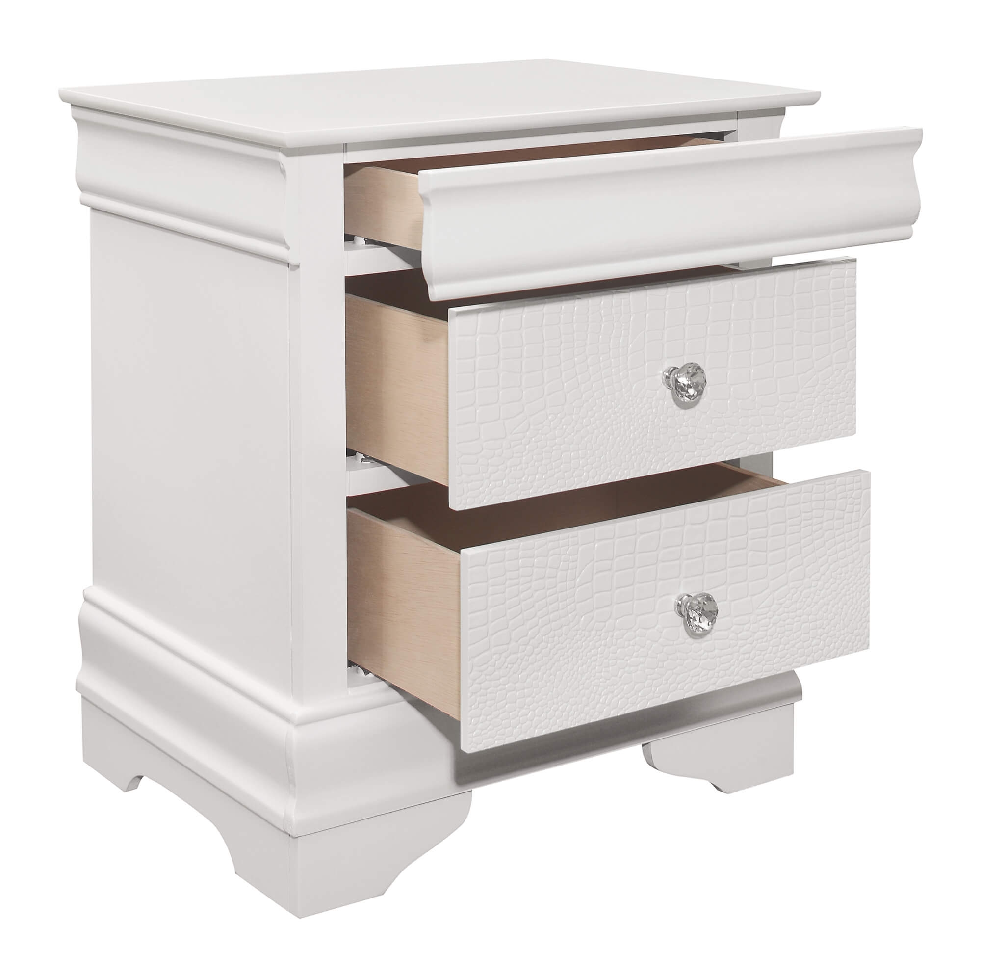 Lana Tufted Leatherette Youth Bedroom Set with LED Lighting