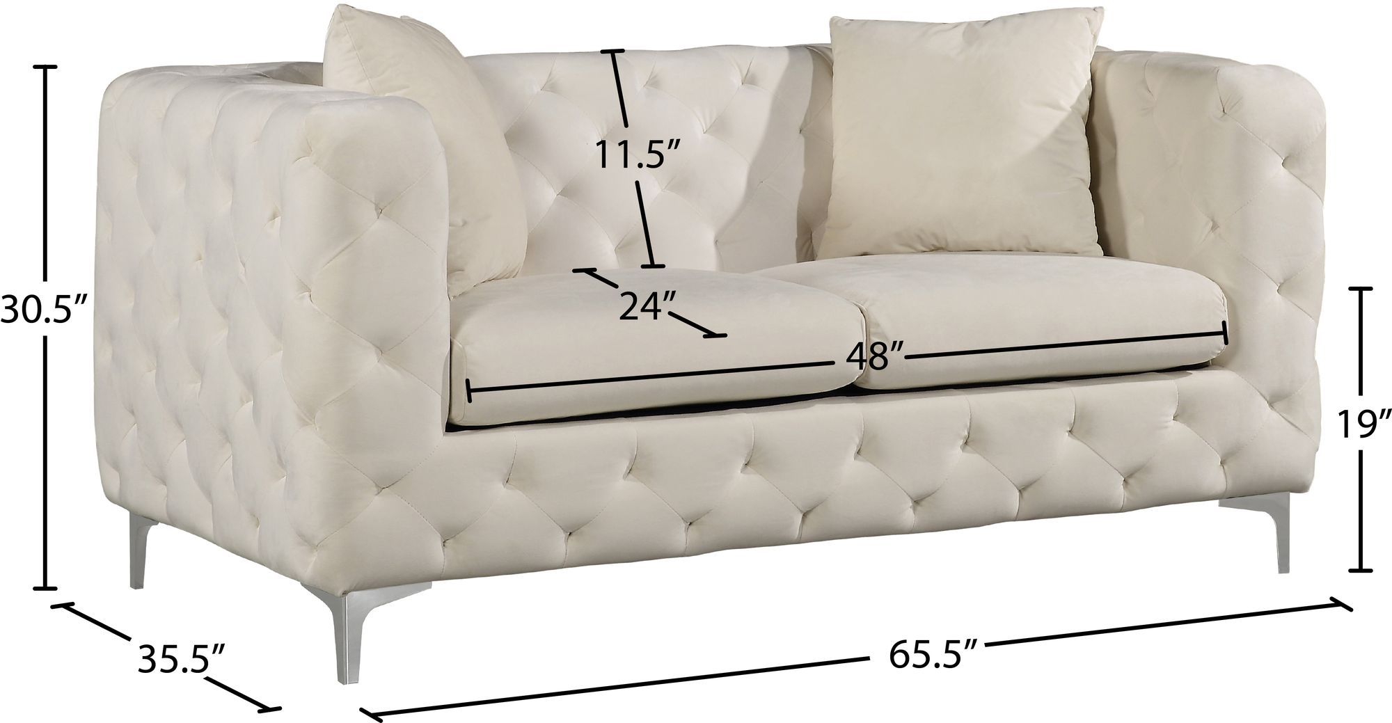 Scarlett Velvet Loveseat