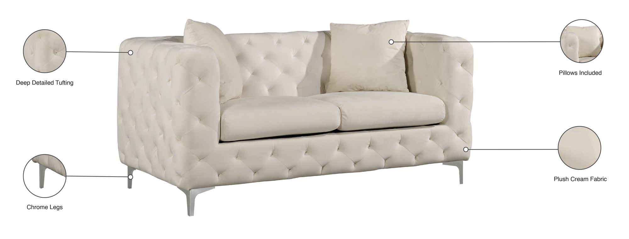 Scarlett Velvet Loveseat