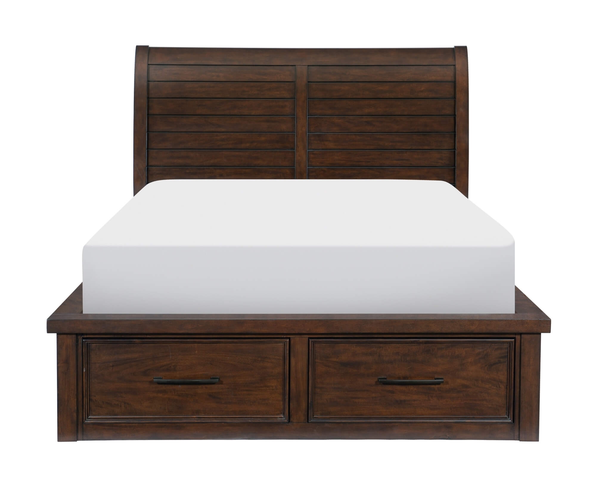 Logandale California King Size Platform Bed w/ Footboard Storage