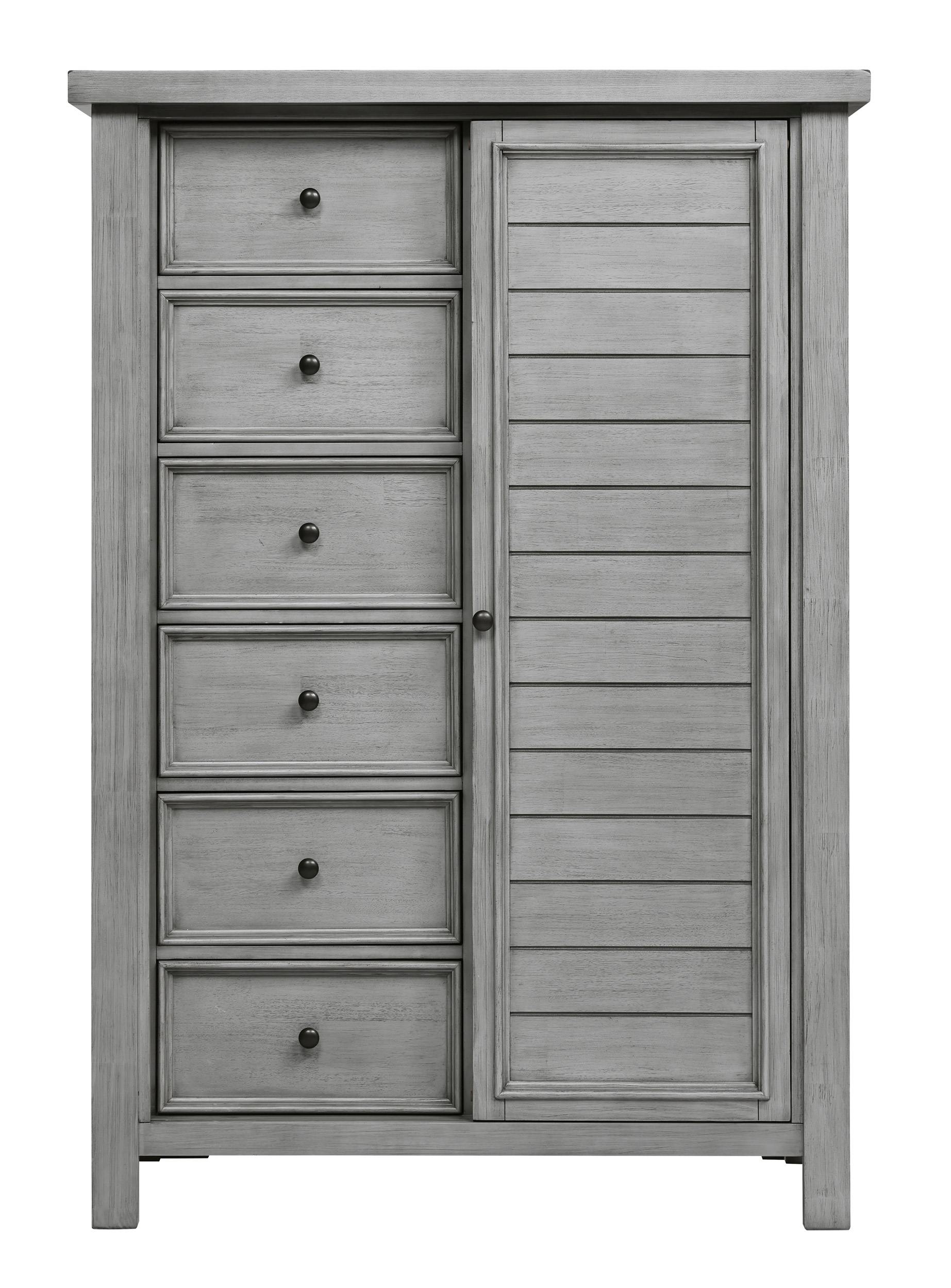 Logandale Wood 8-Drawer 1-Slide Door Wardrobe Chest