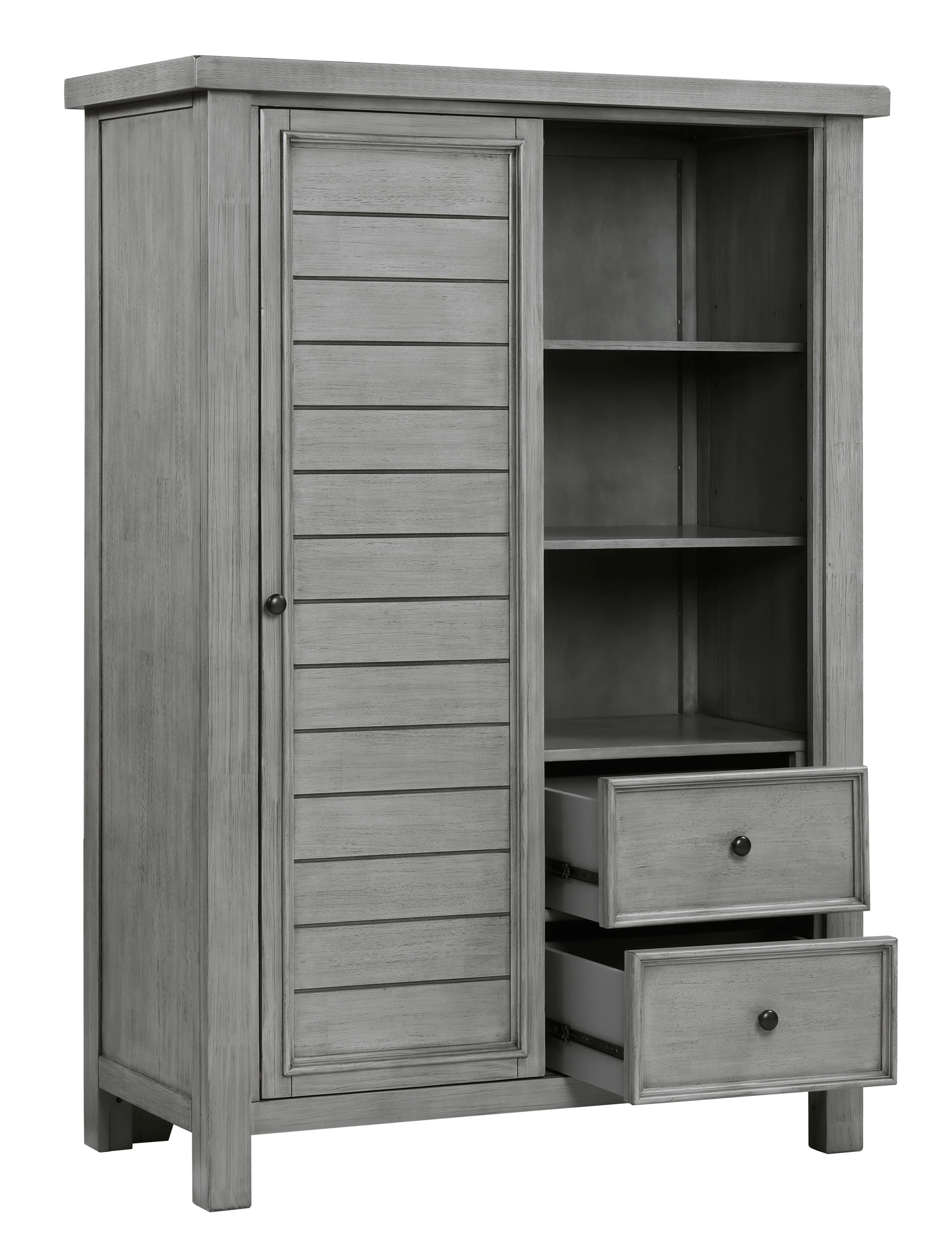 Logandale Wood 8-Drawer 1-Slide Door Wardrobe Chest