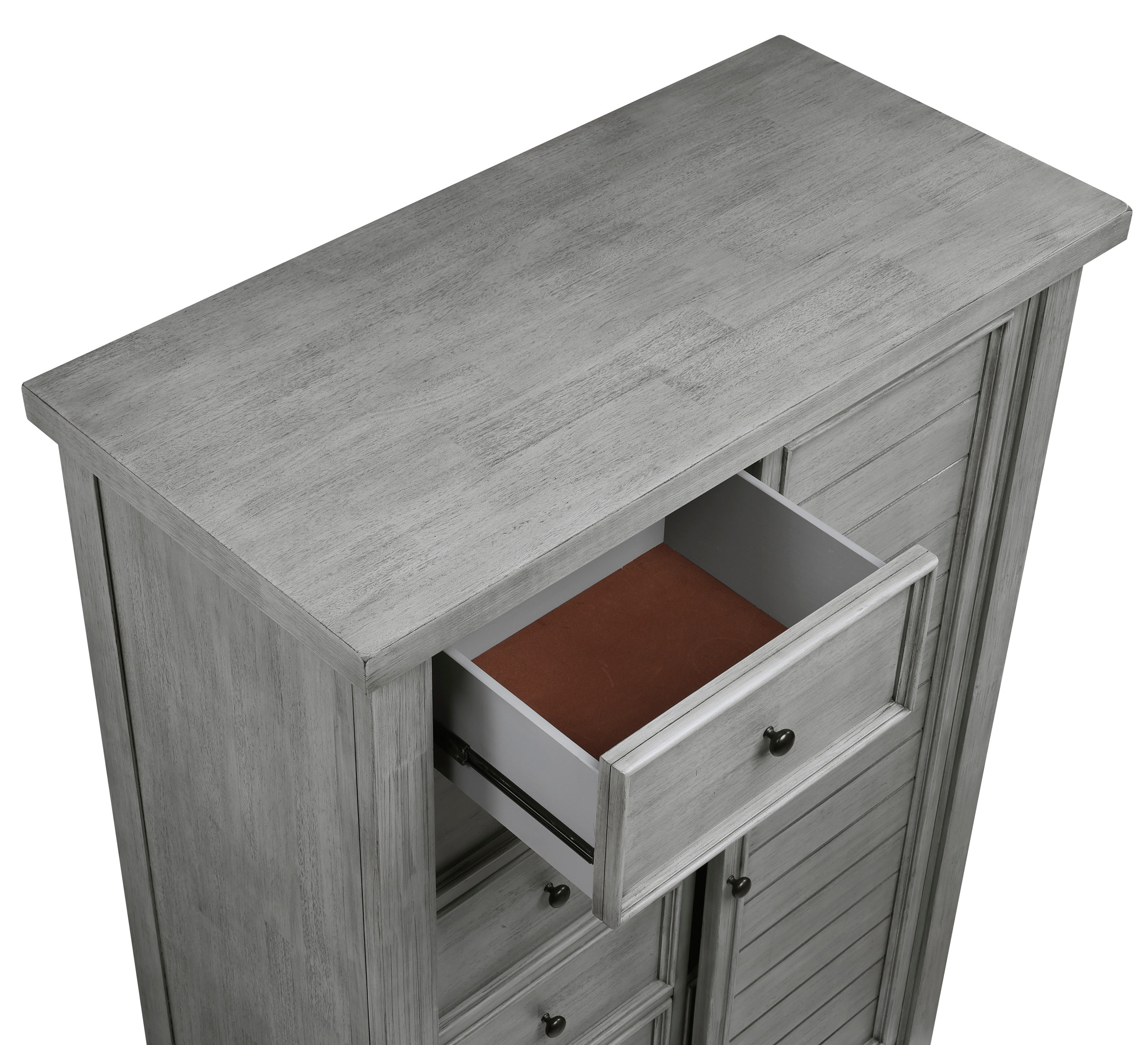 Logandale Wood 8-Drawer 1-Slide Door Wardrobe Chest
