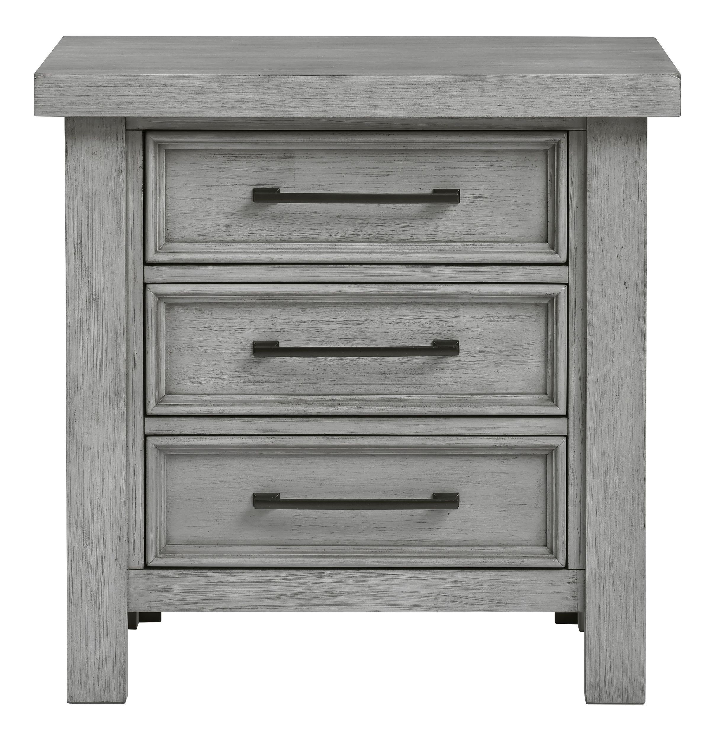 Logandale Wood 3-Drawer Night Stand