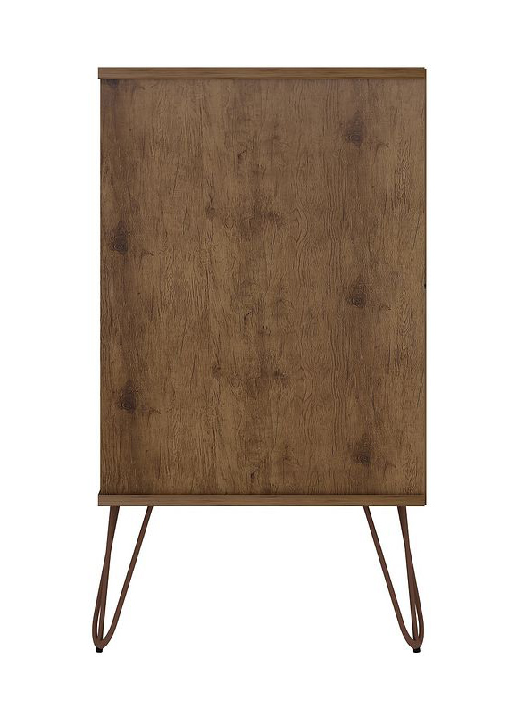 Rockefeller 6-Drawer Low MDF Double Dresser w/Metal Legs