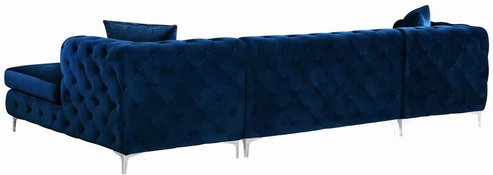 Gail 127" 3-Piece Velvet Sectional