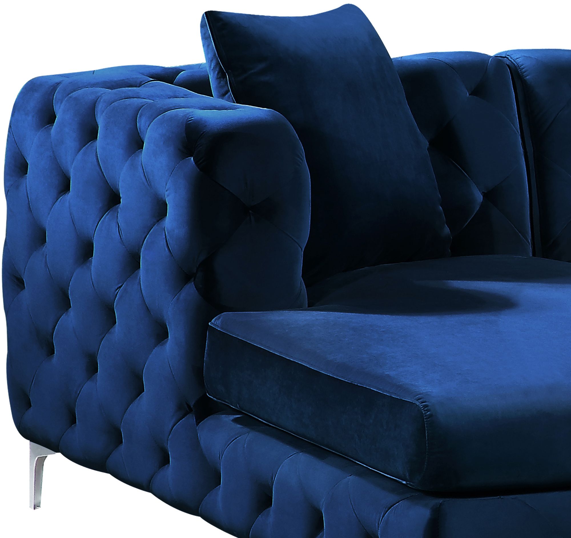 Gail 127" 3-Piece Velvet Sectional