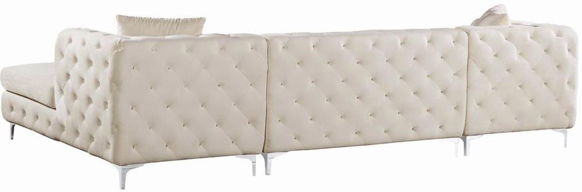 Gail 127" 3-Piece Velvet Sectional