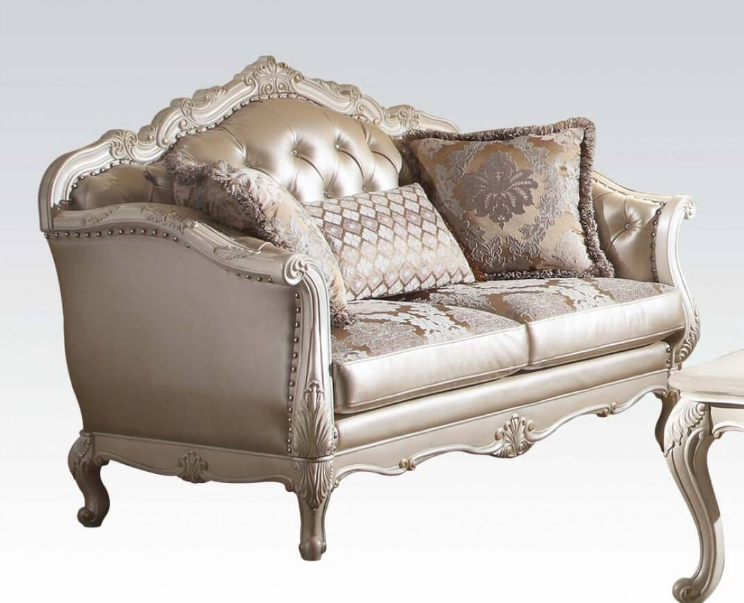 Chantelle Loveseat, Pearl White by ACME