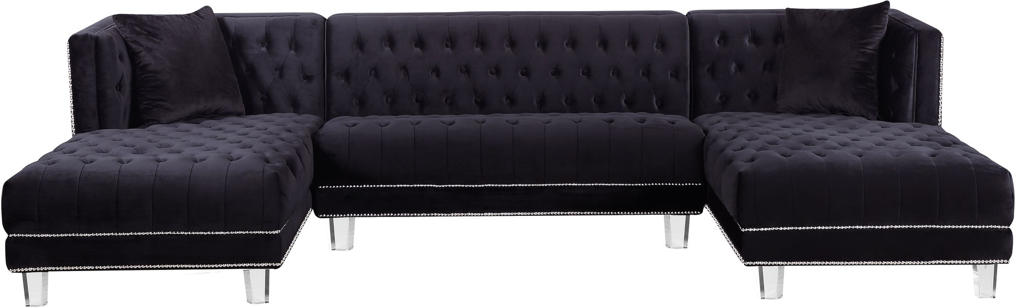 Moda Velvet 3-Piece Sectional