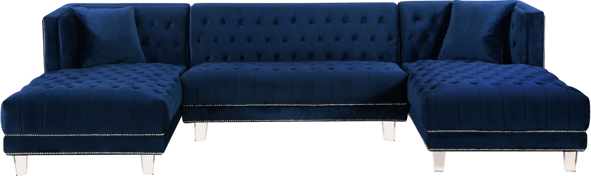 Moda Velvet 3-Piece Sectional