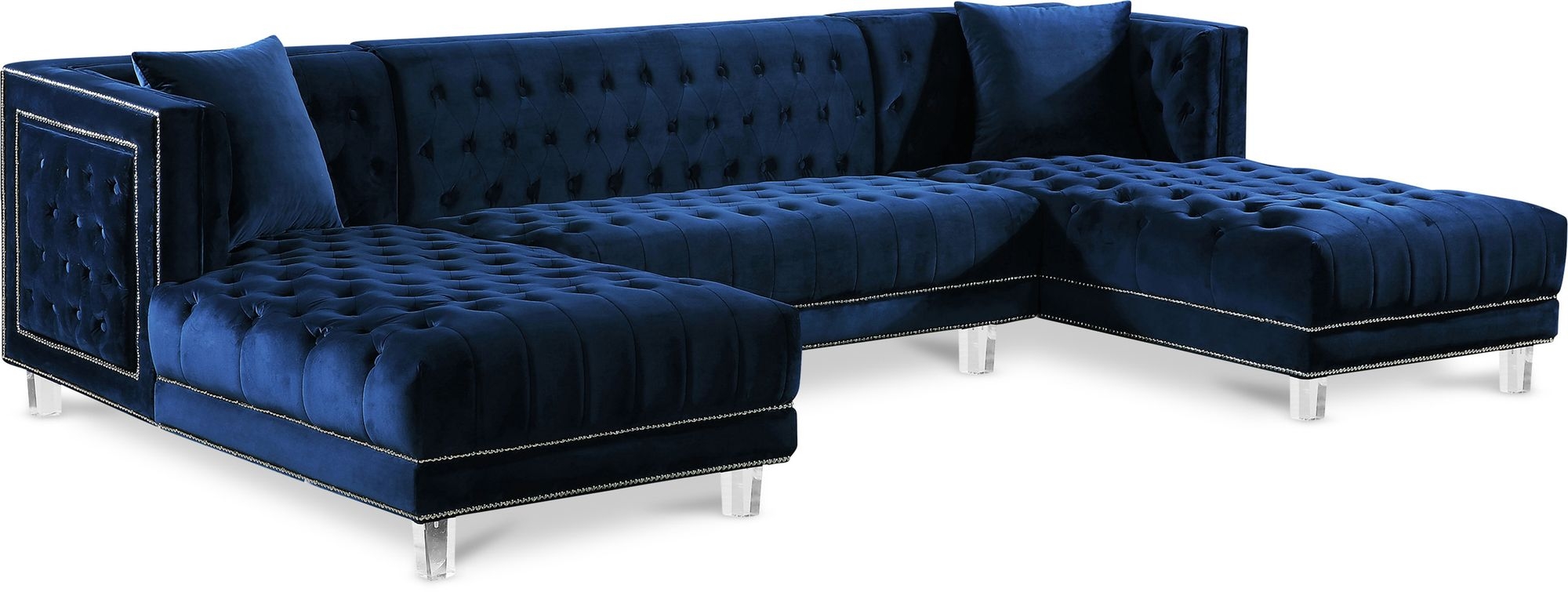 Moda Velvet 3-Piece Sectional