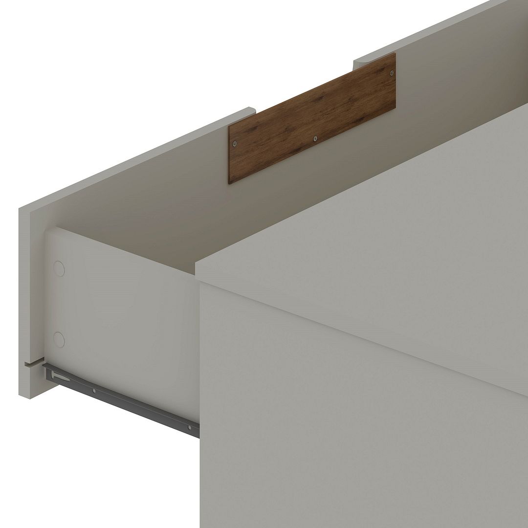 Rockefeller 10-Drawer Tall MDF Double Dresser w/Metal Legs