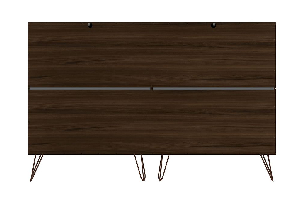 Rockefeller 10-Drawer Tall MDF Double Dresser w/Metal Legs