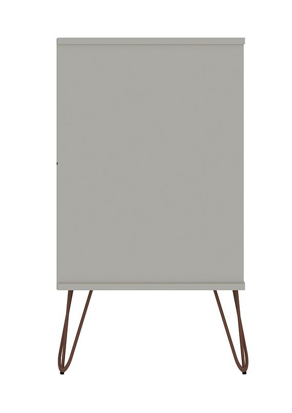 Rockefeller 10-Drawer Tall MDF Double Dresser w/Metal Legs