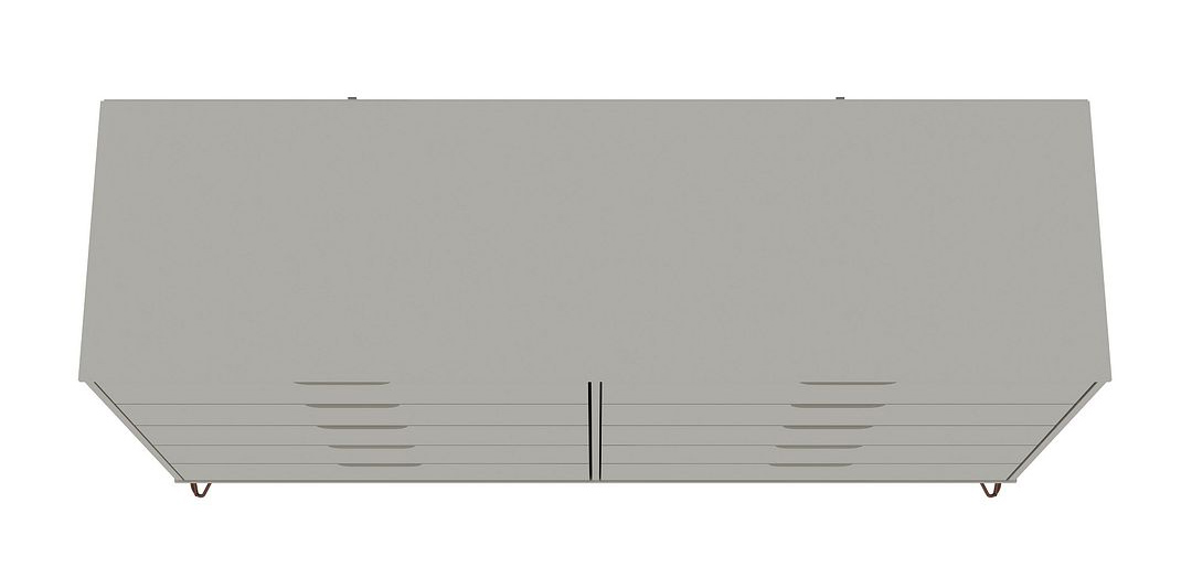 Rockefeller 10-Drawer Tall MDF Double Dresser w/Metal Legs