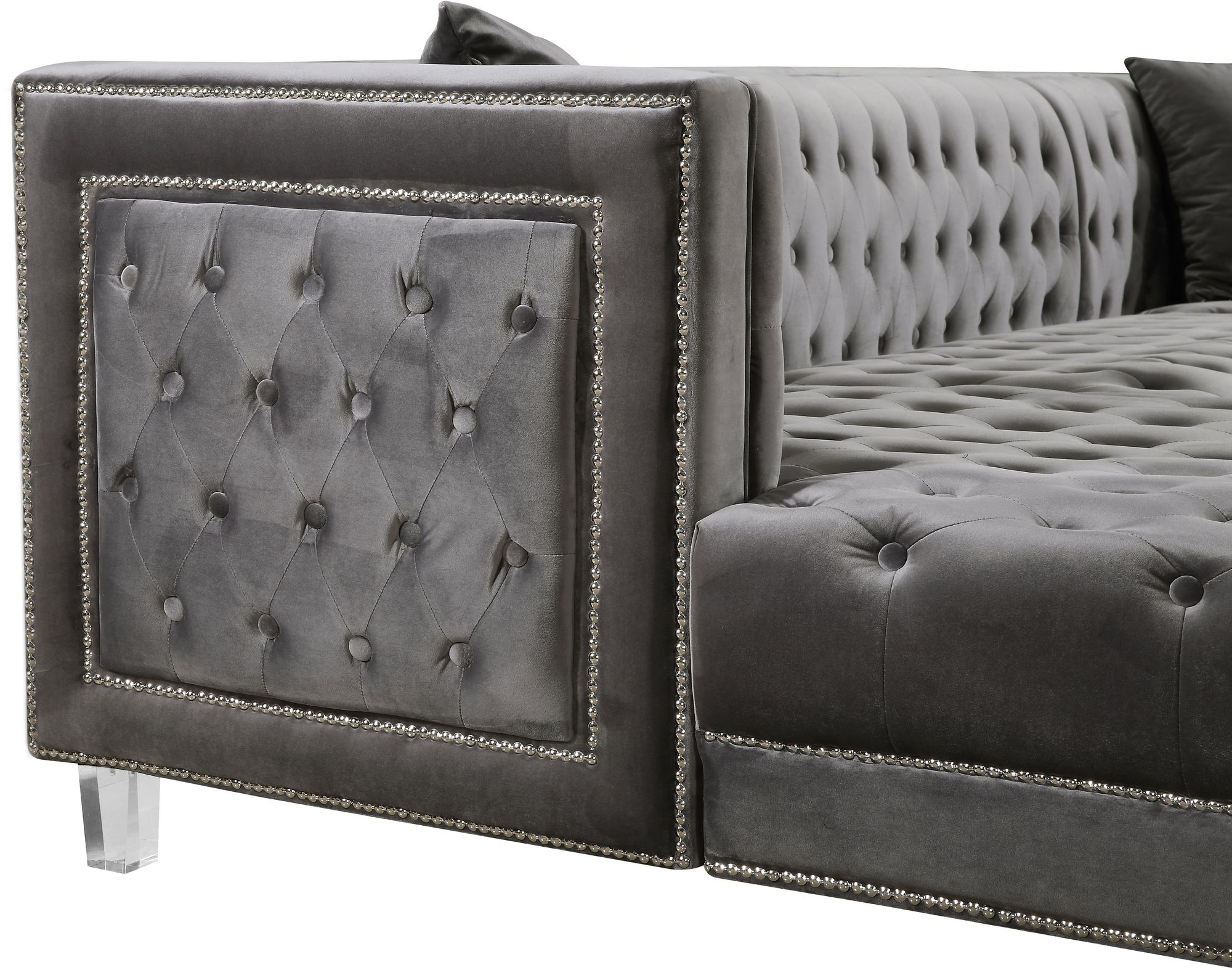 Moda Velvet 3-Piece Sectional