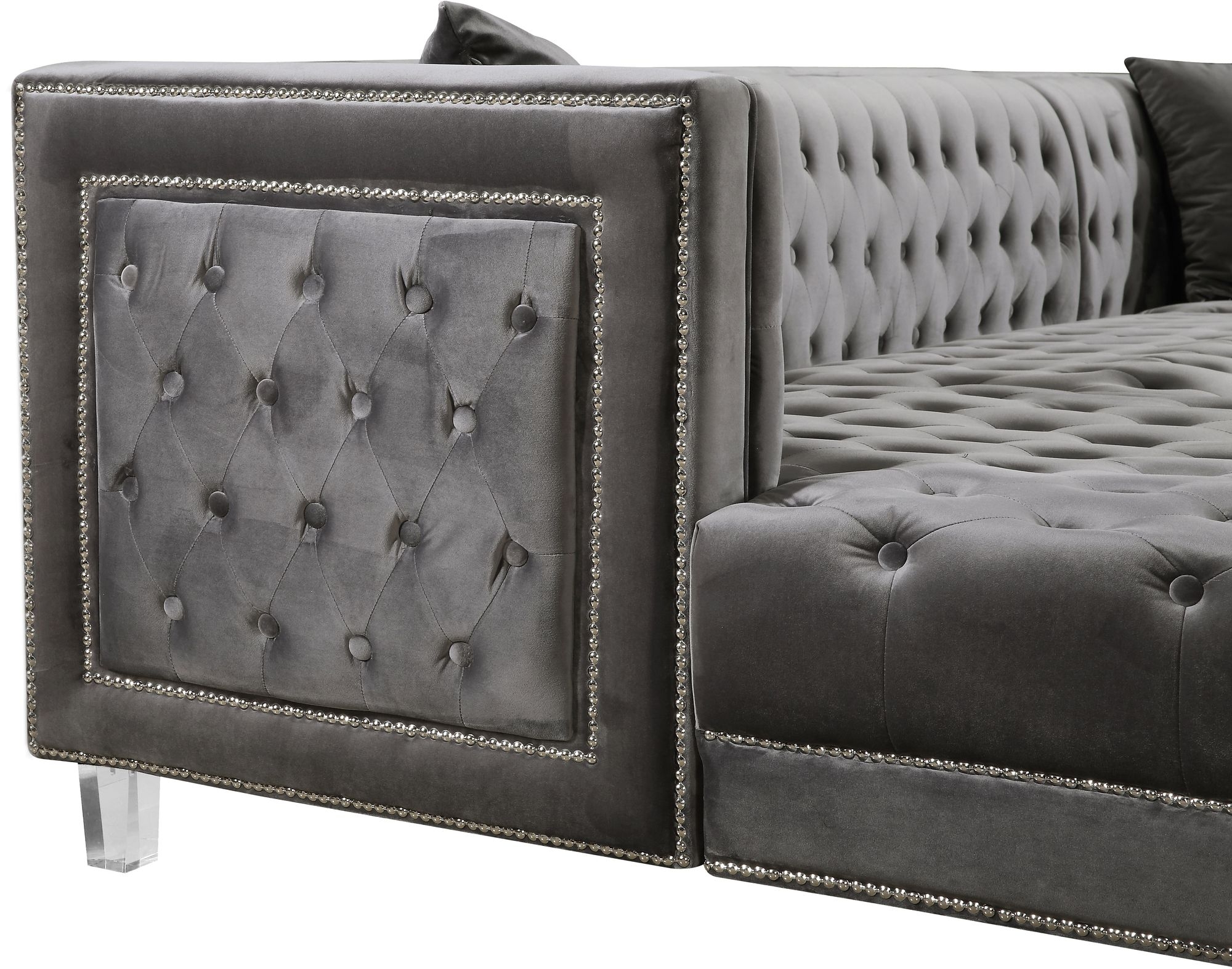 Moda Velvet 3-Piece Sectional