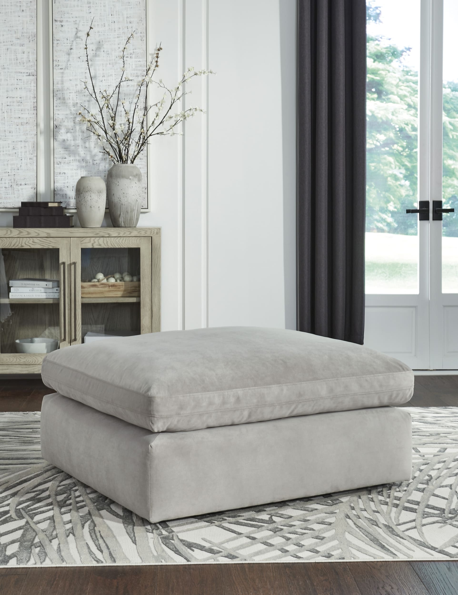 Sophie Polyester Oversized Accent Ottoman