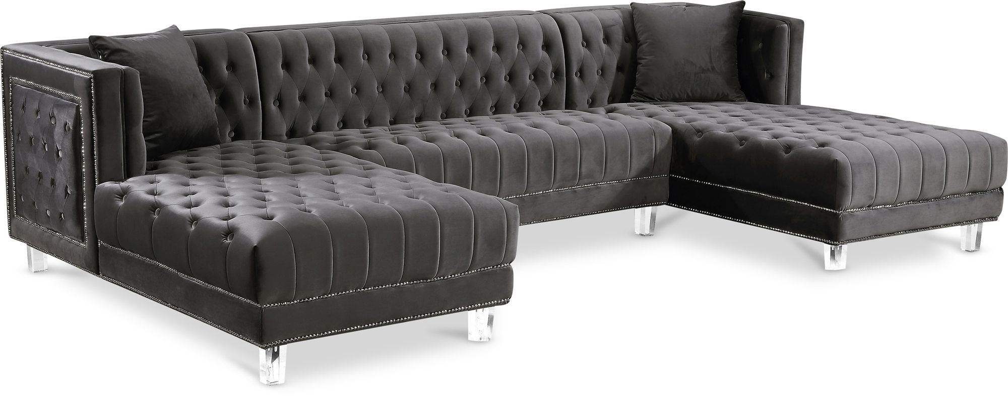 Moda Velvet 3-Piece Sectional