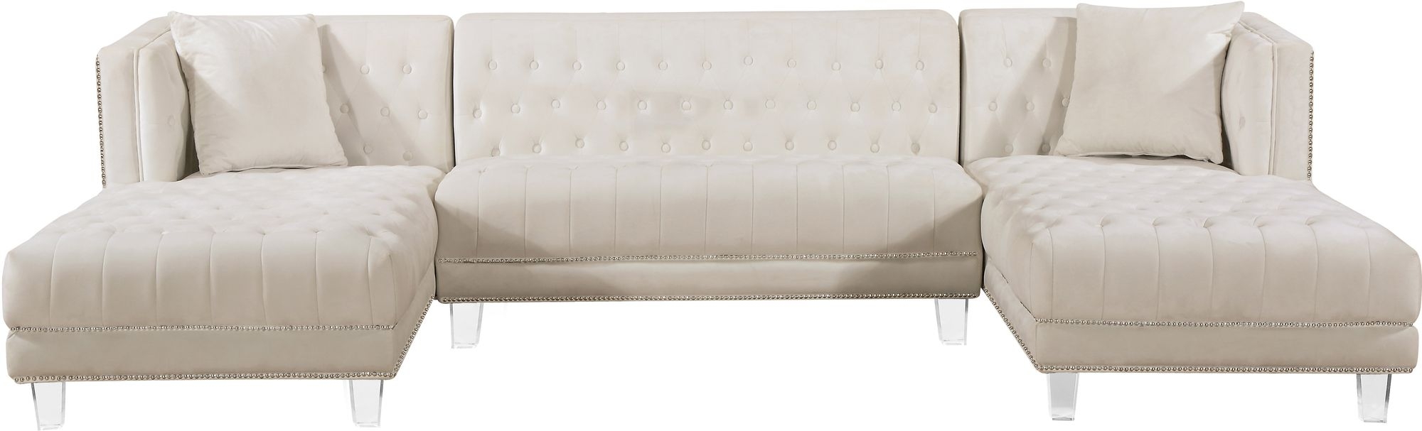 Moda Velvet 3-Piece Sectional