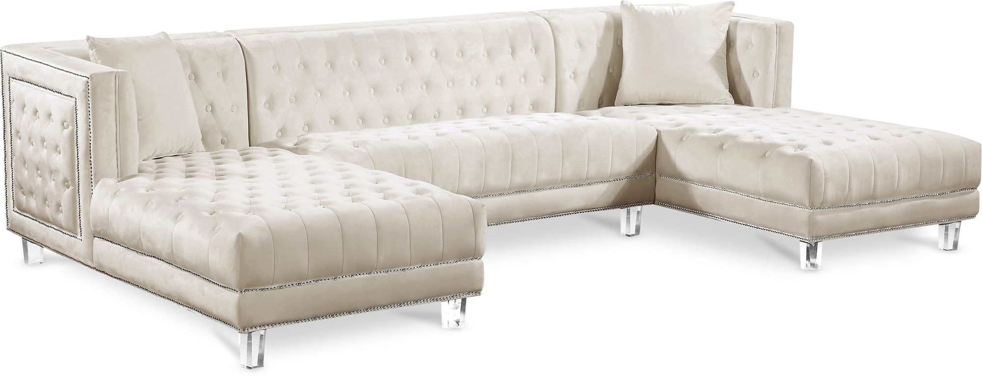 Moda Velvet 3-Piece Sectional