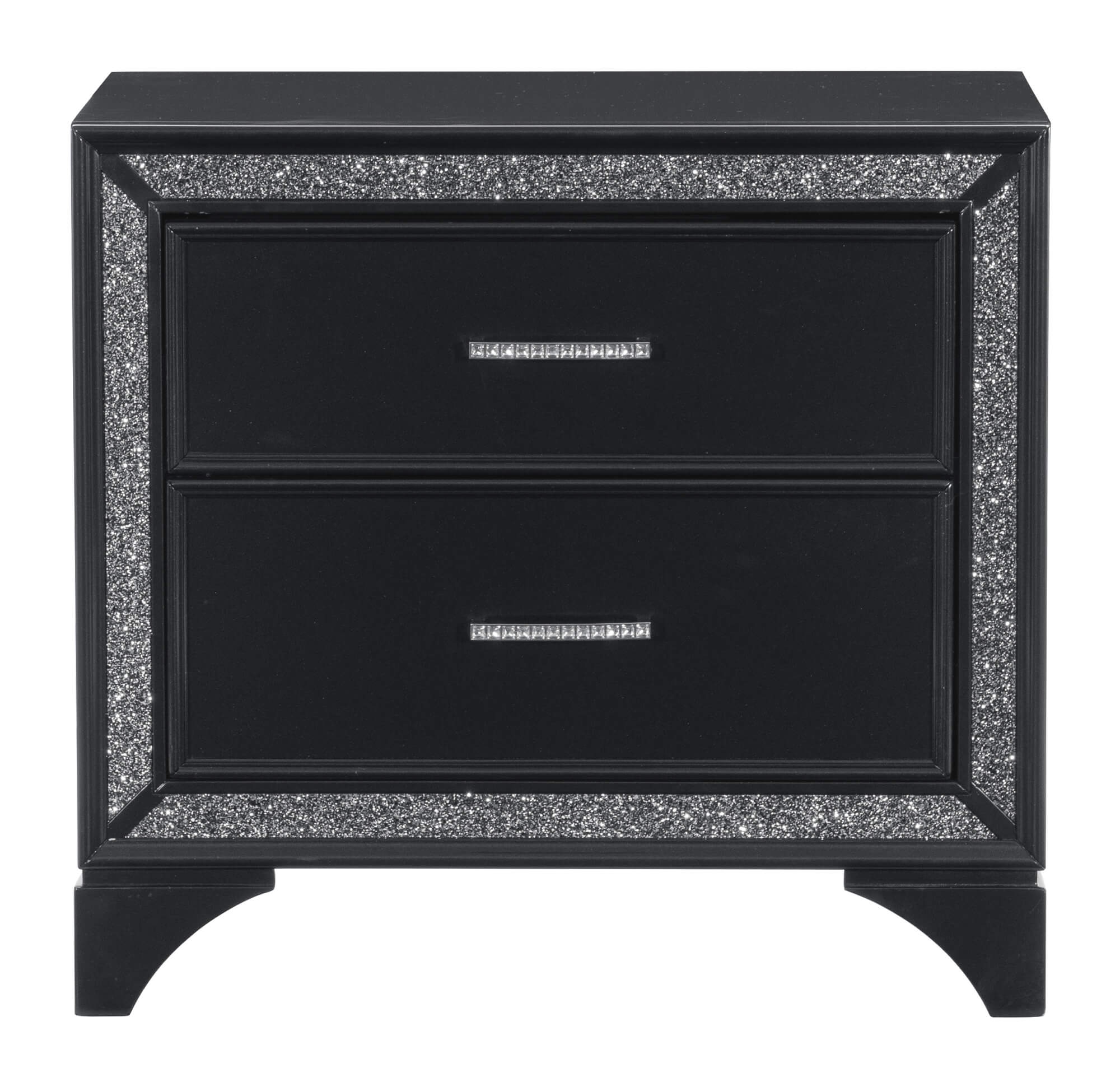 Salon Tufted Leatherette Bedroom Set w/ LED Lighting