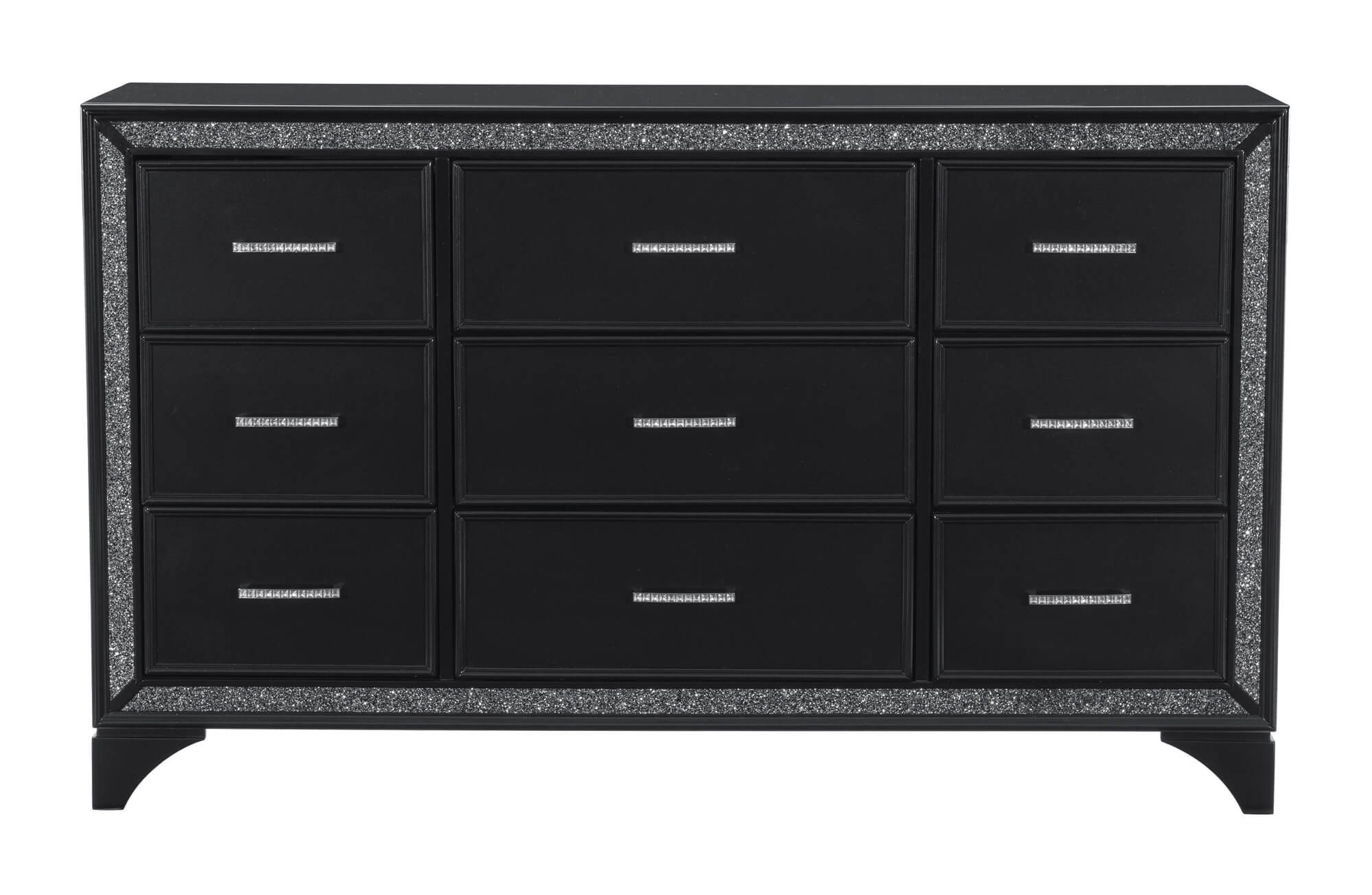 Salon Tufted Leatherette Bedroom Set w/ LED Lighting