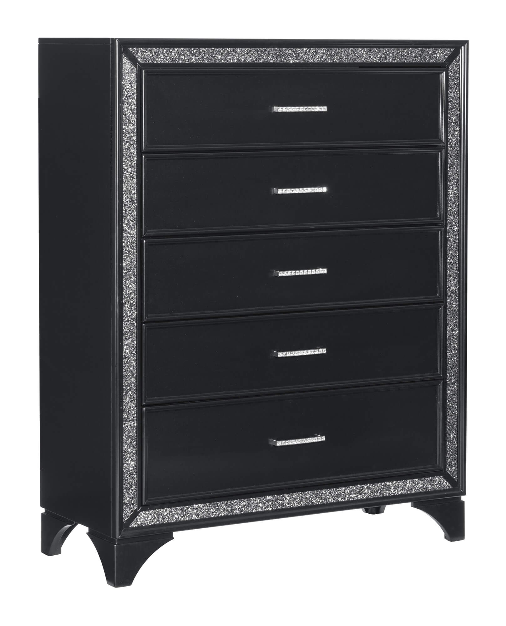 Salon Tufted Leatherette Bedroom Set w/ LED Lighting