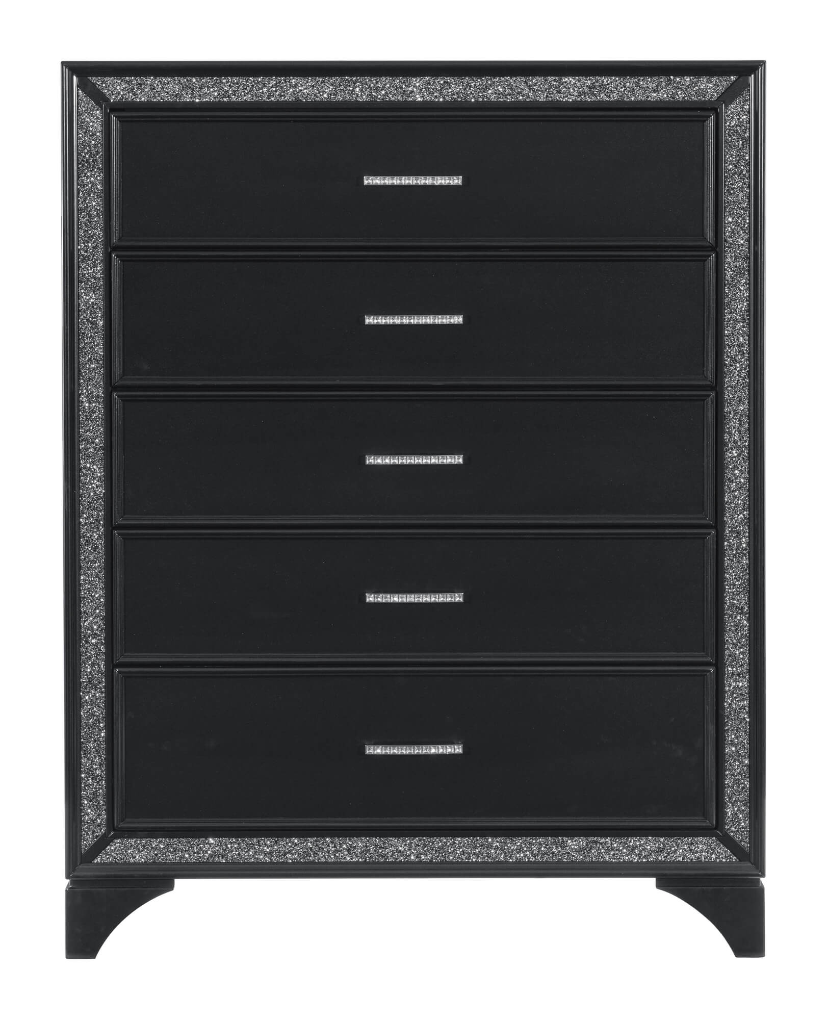 Salon Tufted Leatherette Bedroom Set w/ LED Lighting