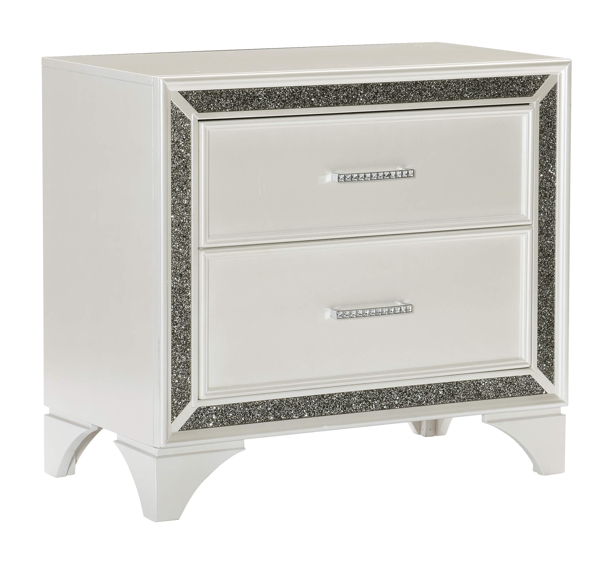 Salon Tufted Leatherette Bedroom Set w/ LED Lighting
