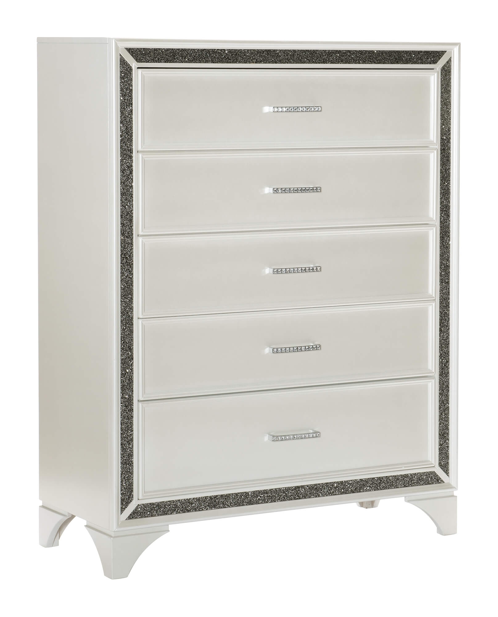 Salon Tufted Leatherette Bedroom Set w/ LED Lighting