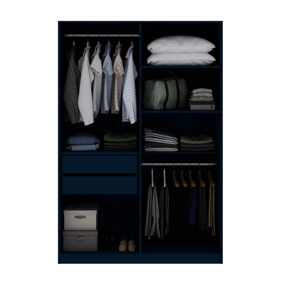 Gramercy 2-Section Freestanding Wardrobe Armoire Closet 