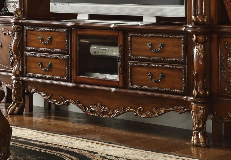 Dresden TV Stand, Cherry Oak by ACME