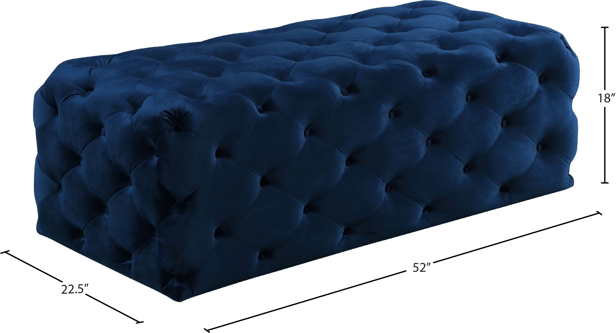 Casey Velvet Ottoman/Bench
