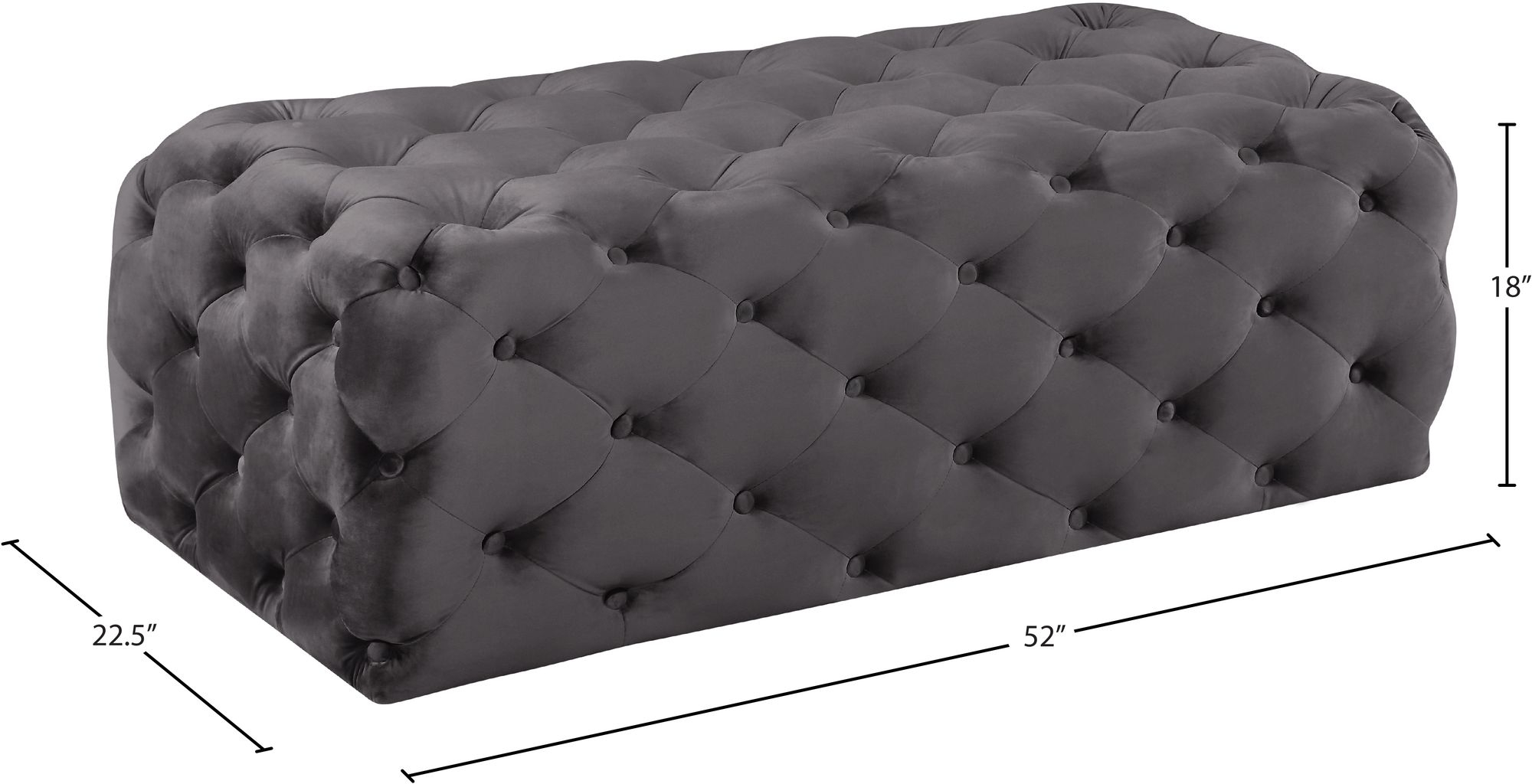 Casey Velvet Ottoman/Bench