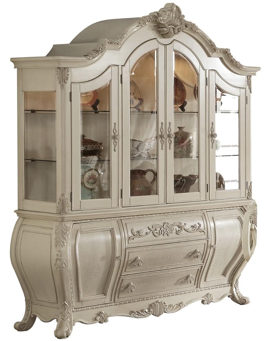 Ragenardus Glass/Wood China Cabinet w/Lighting
