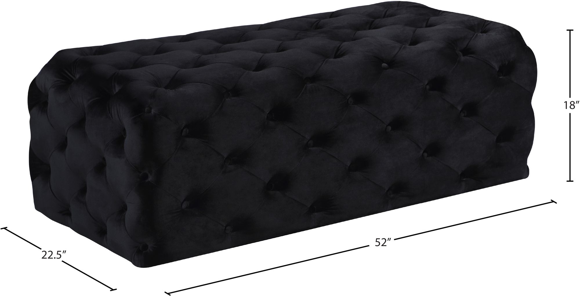 Casey Velvet Ottoman/Bench