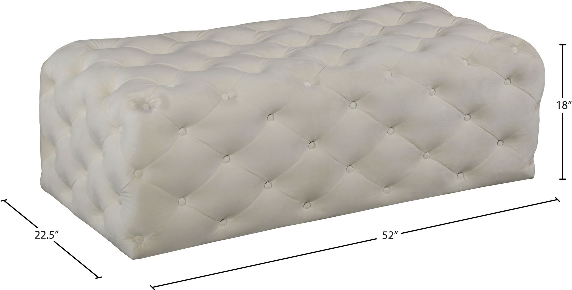Casey Velvet Ottoman/Bench