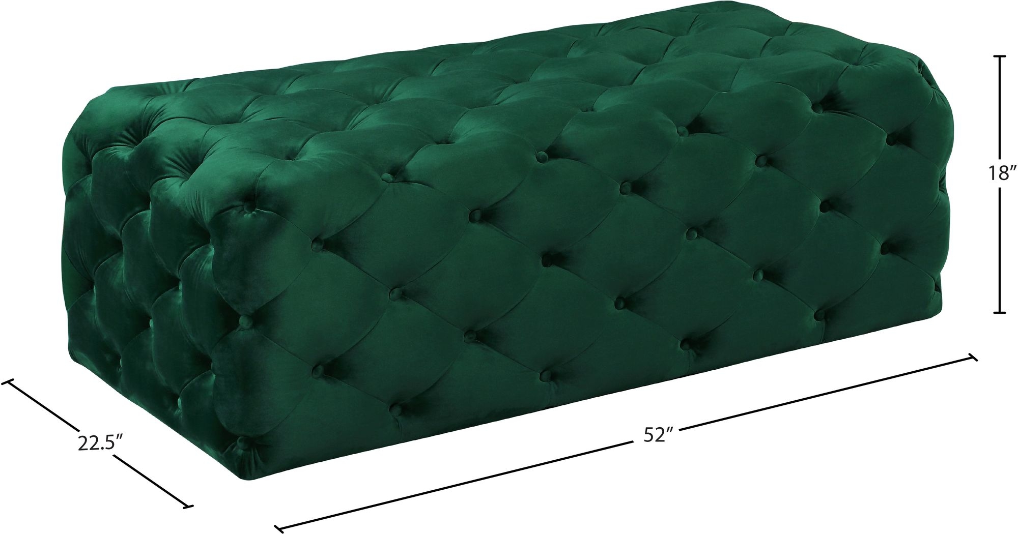 Casey Velvet Ottoman/Bench