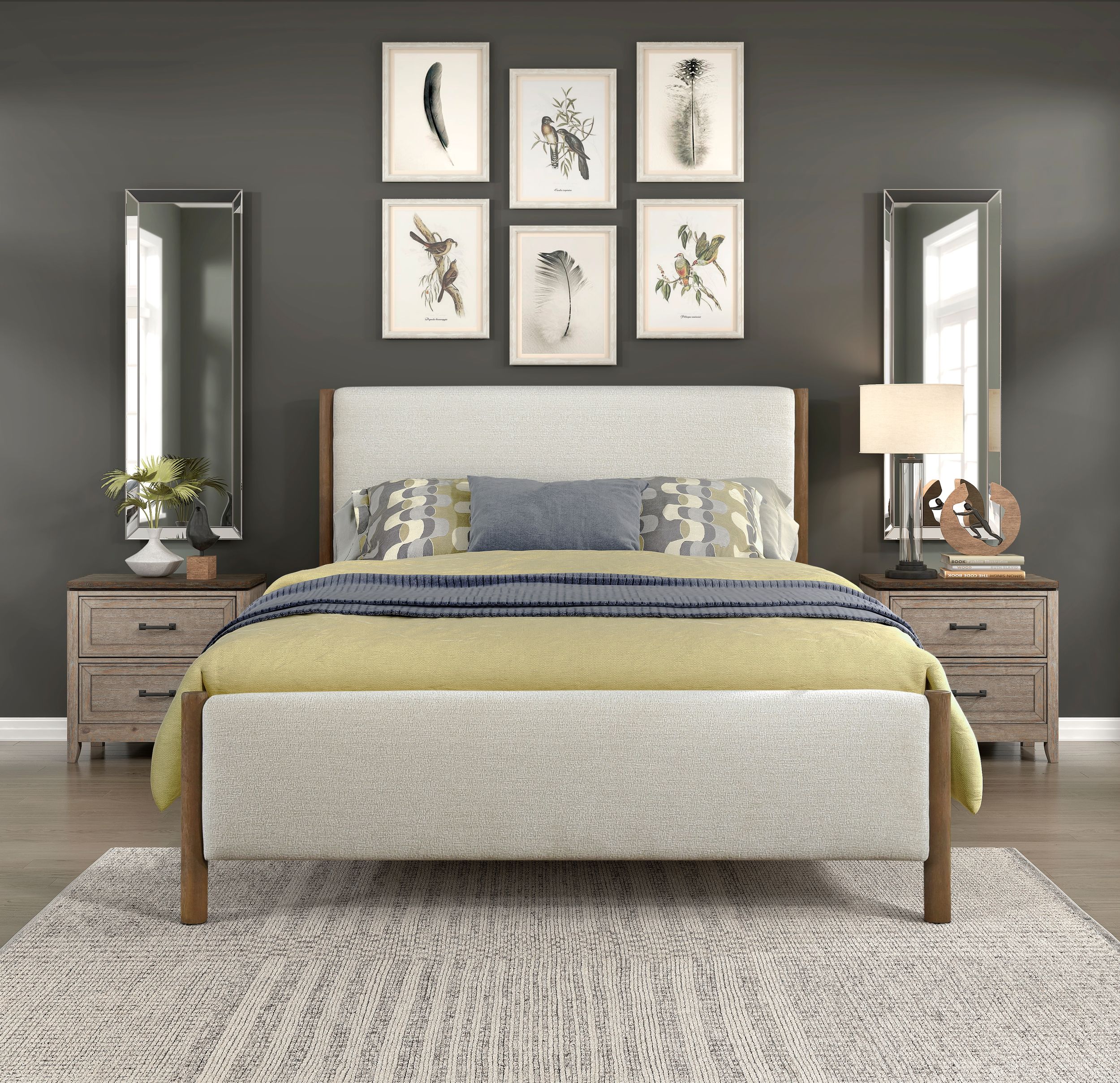 Julian Chenille/Wood Platform Bed