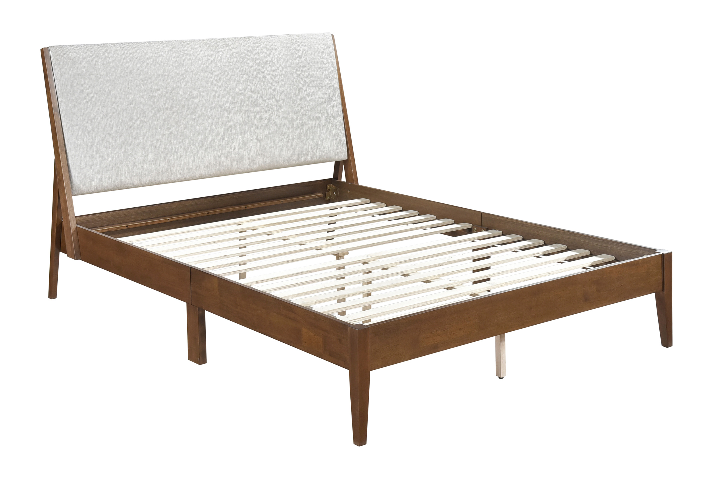Jasper Chenille/Wood Queen Platform Bed